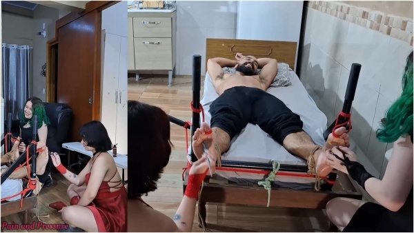 Pain and Pressure - Mistress Beatriz and Mistress Nikki - 161 Tickling for the First Time