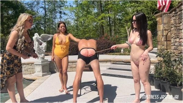 Jasmin Jai Studios - Goddess Samantha Muscle, Mistress Alexis Kim, and Mistress Jasmin Jai - Triple Domme Caning Carnage
