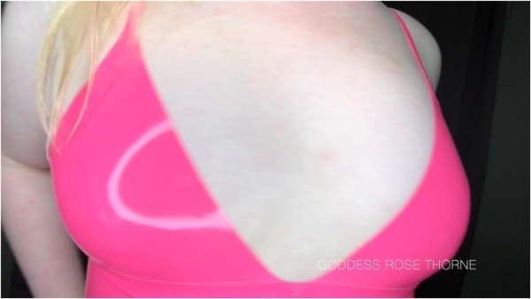 Goddess Rose Thorne - Shiny Pink Latex Tits JOI