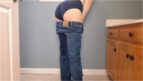 Sage Eldritch - Wetting Lee Denim Jeans and Panties