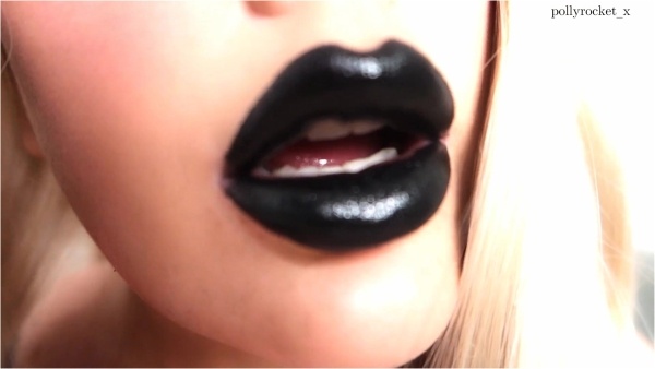 Lulublue - Black Lipstick Kisses Femdom Fetish