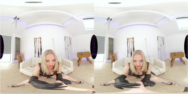 The English Mansion - Mistress Sidonia - Leather Glovejob - VR