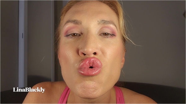 LinaBlackly - Lina Blackly's Plump Pout Kiss Tease and Playful Smacks