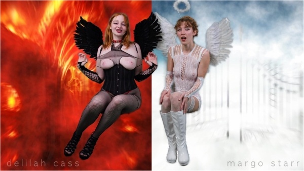 Devil Delilah Cass and Angel Margo Starr - JOI Cum Countdown