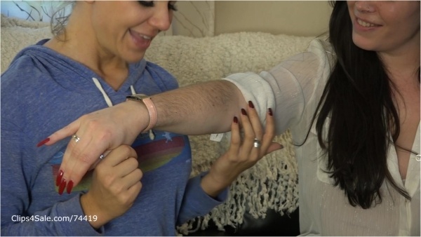 Jasmin Jai Studios - Two Girls Hairy Arm Worship pt1