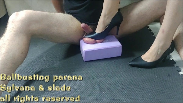 Ballbusting Parana - 340 Sylvana explode two balls using your black scarpin