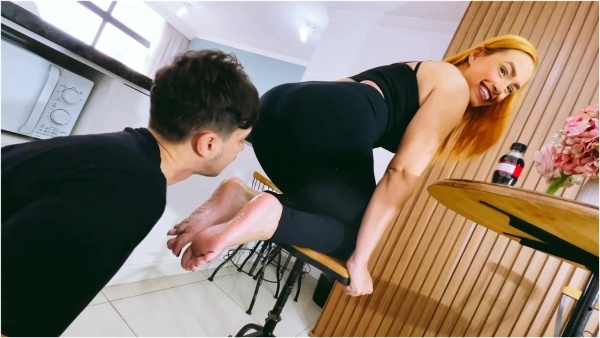SexySubmission - Red Haired Goddess - Luxurious Foot Domination Ritual her stebro licks and obeys