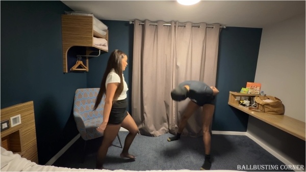 Ballbusting Corner - Louise Ballbusting For Promotion