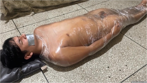 Femdom Bondage By Selfgags - Diana Cortez - Plastic Mummified Slave Teased Fucked and Ruined
