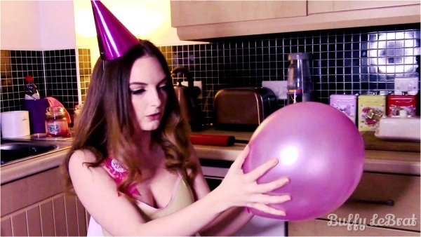 Buffy LeBrat - Birthday Party Balloon Popping in Latex