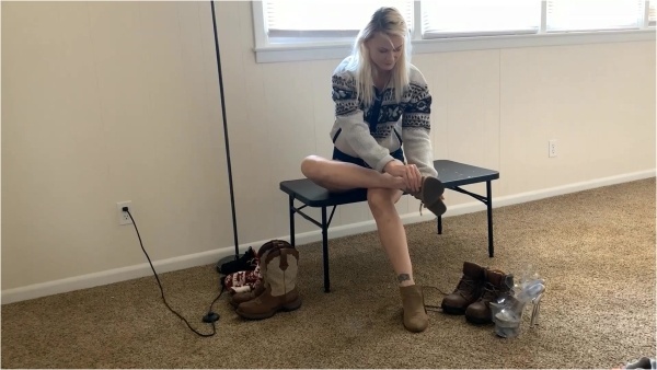 Nutcracker Princess - Steel Toe Boots Vs Testicles Ballbusting Shoe Test I Kick Him In The Nuts Hard With Different Shoes - Country Girl Ali