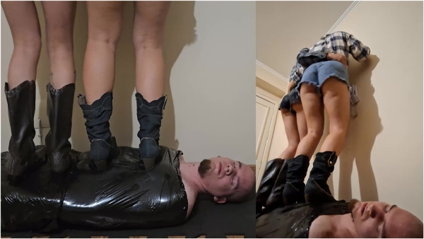 CruelBeauties - Cowgirls Boots Trampling And Ball Crushing - Goddess Lune Mr Red Carpet